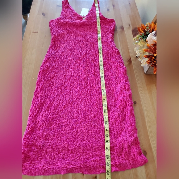 A. New Day - Women's Puckered Knit Dress Pink Size S - Picture 10 of 11